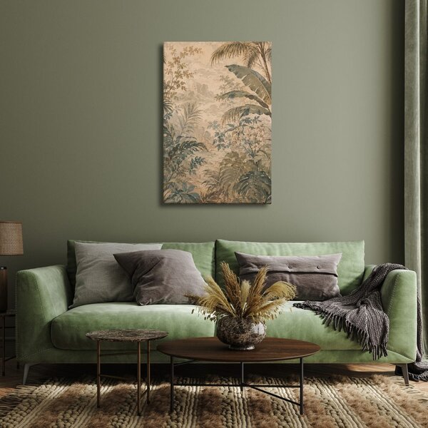 Quadro su tela – Oasi di palme con fiori
