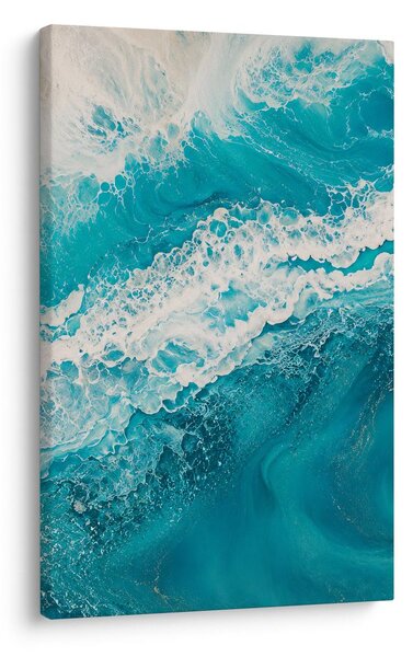 Quadro su tela – Schiuma dell’oceano nei toni blu