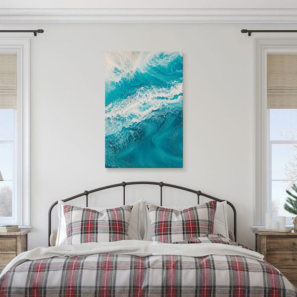 Quadro su tela – Schiuma dell’oceano nei toni blu