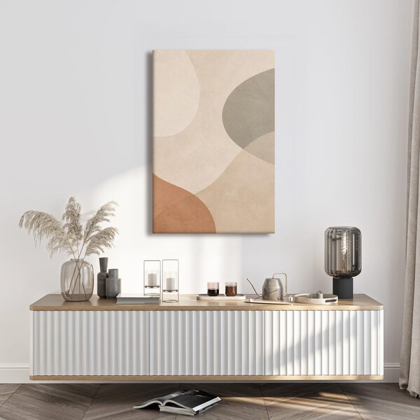 Quadro su tela – Curve organiche nei toni della terra