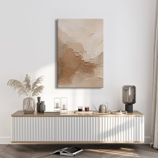 Quadro su tela – Astrazione delicata nei toni della terra