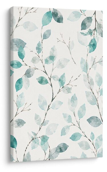 Quadro su tela – Delicate foglie turchesi