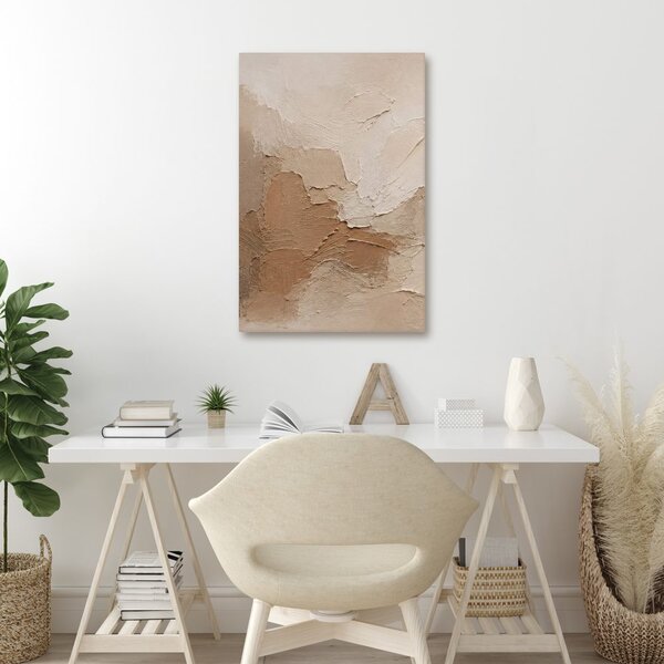 Quadro su tela – Astrazione delicata nei toni della terra
