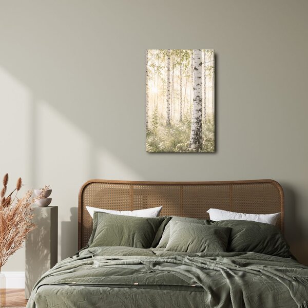 Quadro su tela – Delicato bosco di betulle bianche