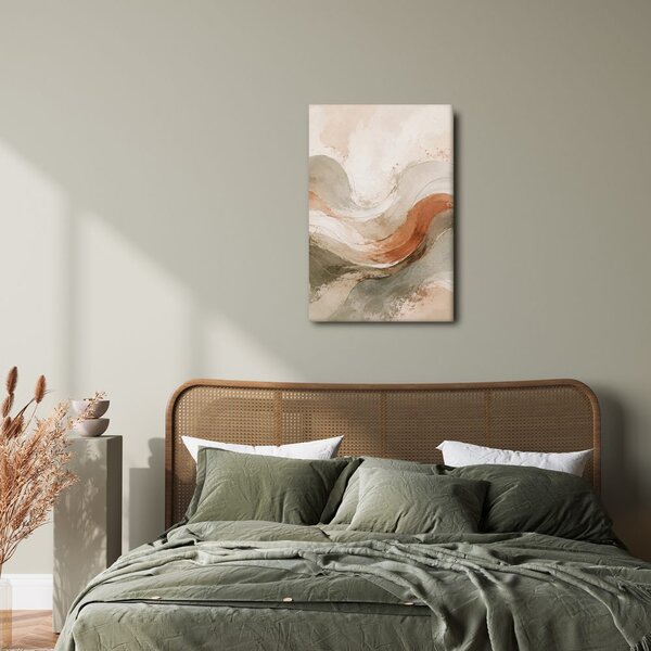 Quadro su tela – Curve armoniose nei toni della terra
