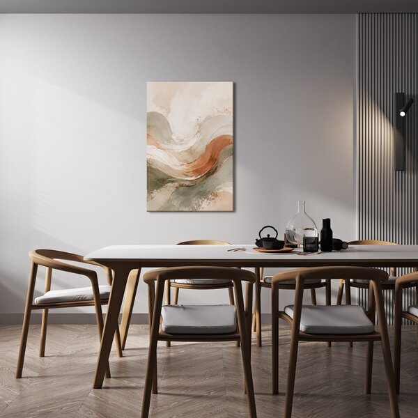 Quadro su tela – Curve armoniose nei toni della terra