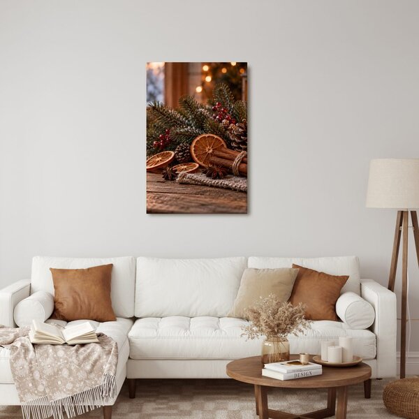 Quadro su tela – Composizione invernale con arance