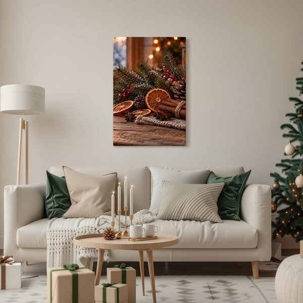 Quadro su tela – Composizione invernale con arance