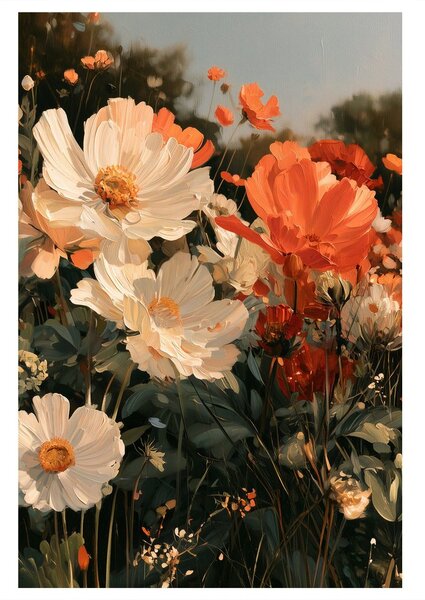 Quadro su tela – Delicati fiori del giardino estivo