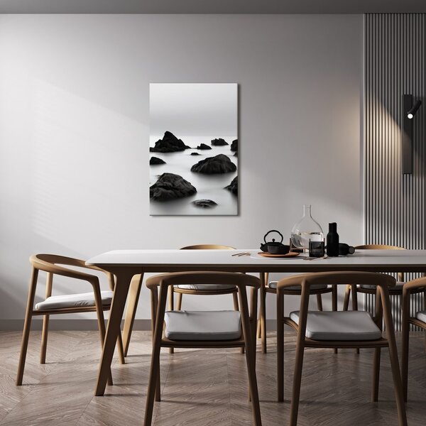 Quadro su tela – Massi neri sul mare