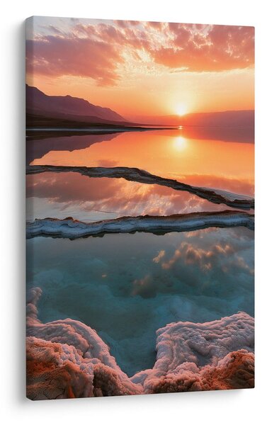 Quadro su tela – Riflesso del sole sull’acqua calma