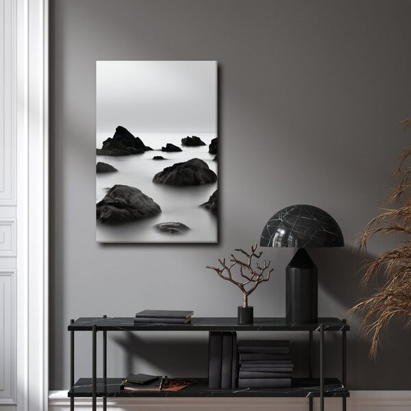 Quadro su tela – Massi neri sul mare