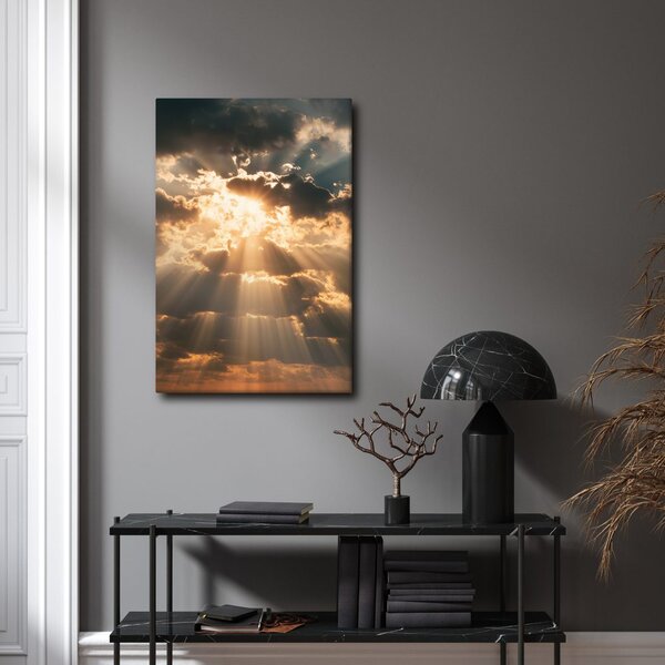 Quadro su tela – Luce celestiale tra le nuvole