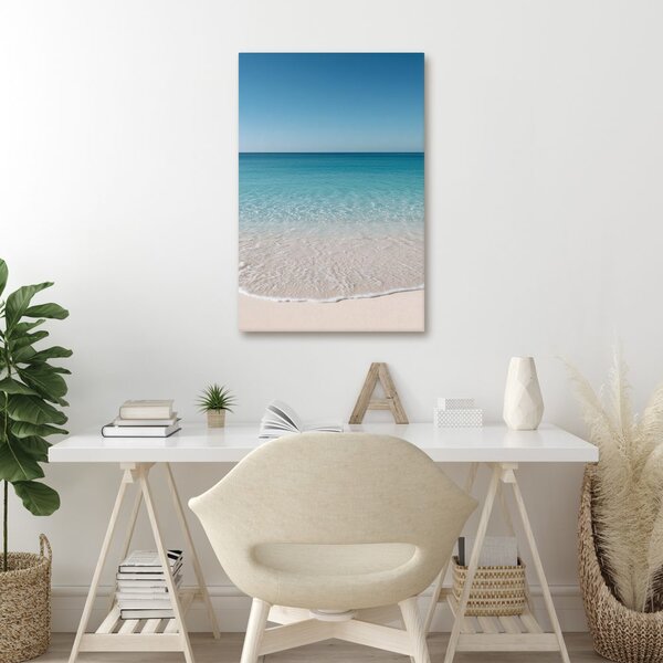 Quadro su tela – Onde delicate sulla riva chiara