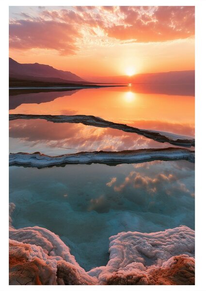 Quadro su tela – Riflesso del sole sull’acqua calma