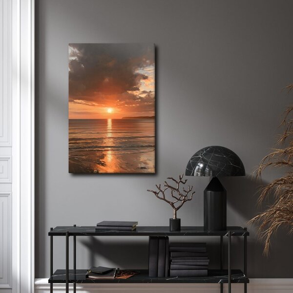 Quadro su tela – Cielo drammatico sulla costa