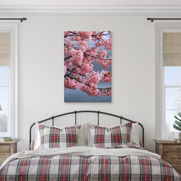 Quadro su tela – Rami delicati con fiori rosa