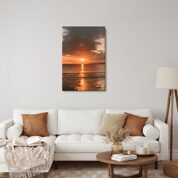 Quadro su tela – Cielo drammatico sulla costa
