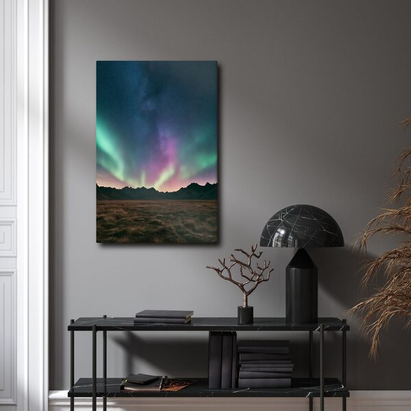 Quadro su tela – Cielo notturno con aurora