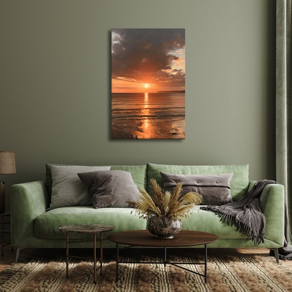 Quadro su tela – Cielo drammatico sulla costa