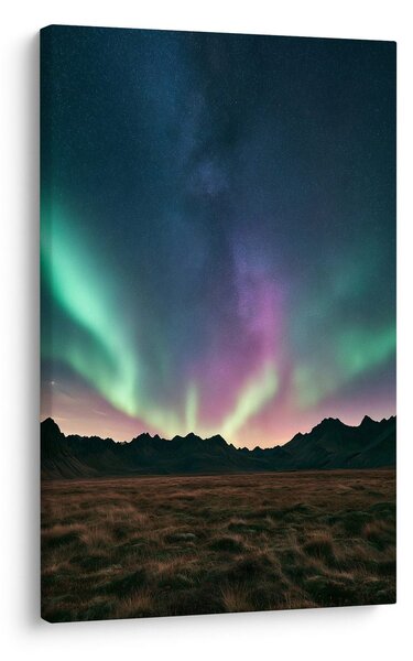 Quadro su tela – Cielo notturno con aurora