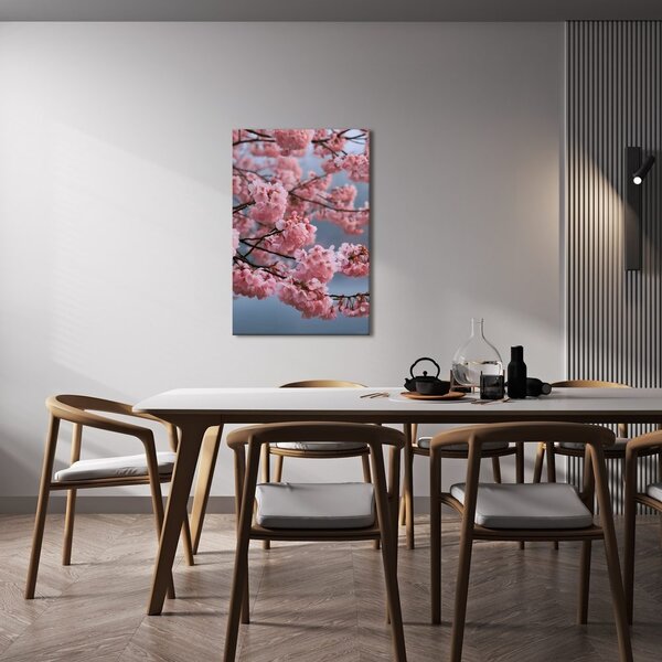 Quadro su tela – Rami delicati con fiori rosa