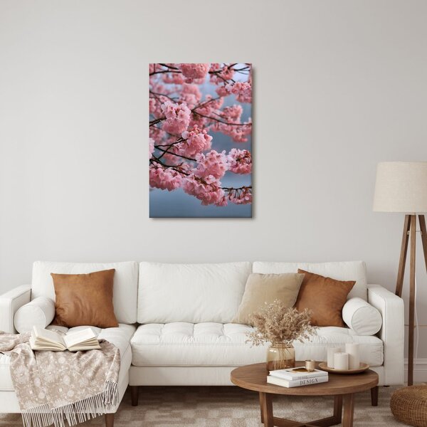 Quadro su tela – Rami delicati con fiori rosa