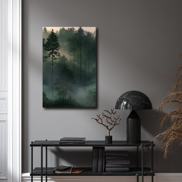 Quadro su tela – Foresta silenziosa nella foschia