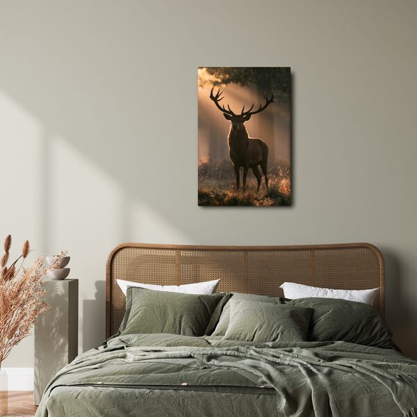 Quadro su tela – Maestoso cervo nel bosco
