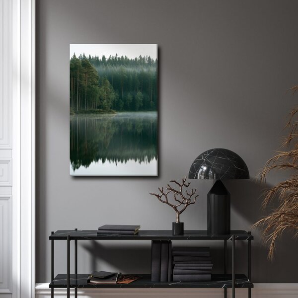 Quadro su tela – Bosco silenzioso sull’acqua