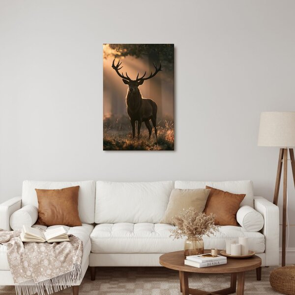 Quadro su tela – Maestoso cervo nel bosco