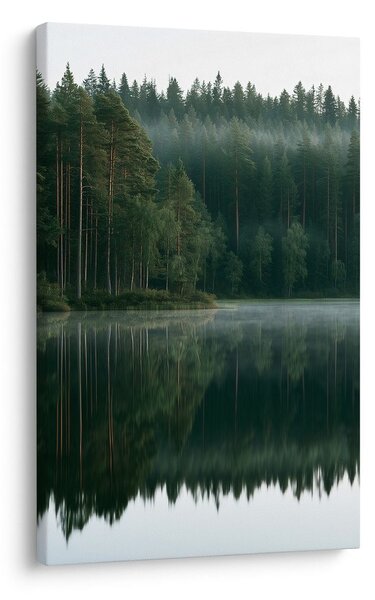 Quadro su tela – Bosco silenzioso sull’acqua