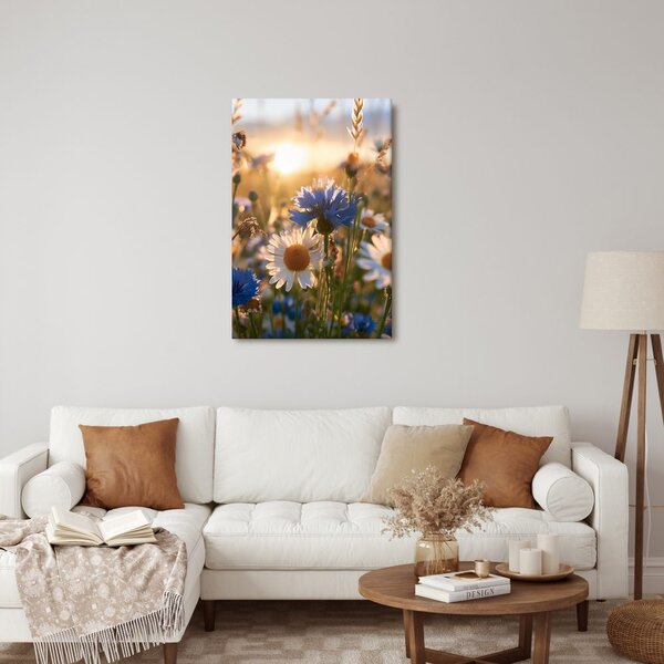 Quadro su tela – Margherite e fiordalisi al sole
