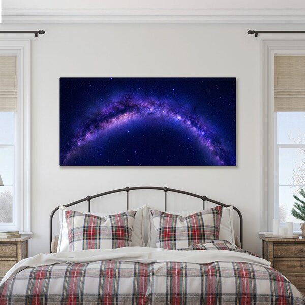 Quadro su tela – Bagliore cosmico nei toni blu e viola