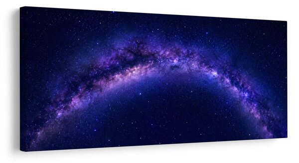 Quadro su tela – Bagliore cosmico nei toni blu e viola