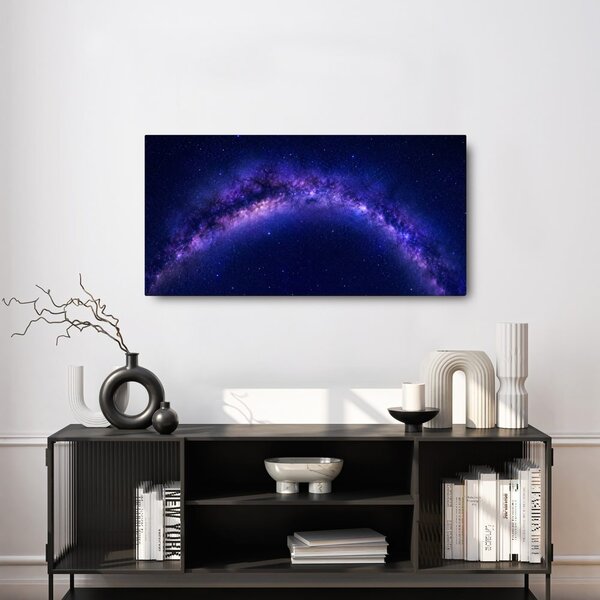 Quadro su tela – Bagliore cosmico nei toni blu e viola