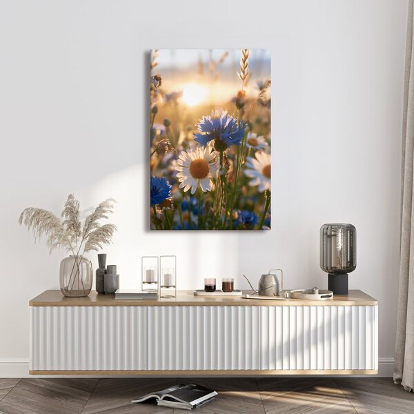 Quadro su tela – Margherite e fiordalisi al sole