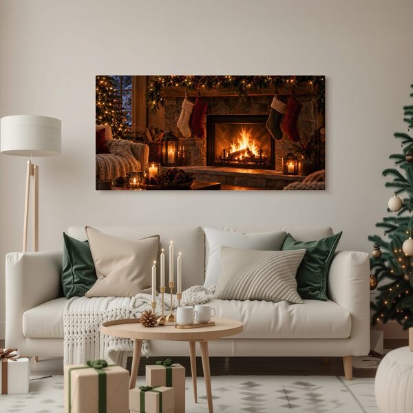 Quadro su tela – Interno festivo con calze