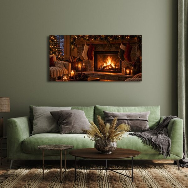 Quadro su tela – Interno festivo con calze