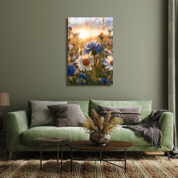 Quadro su tela – Margherite e fiordalisi al sole