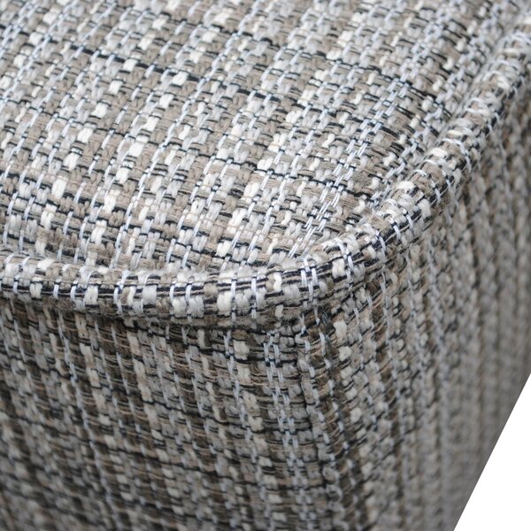 Divano Letto 3 Posti Reclinabile in Lino Grigio 177x70x69 cm