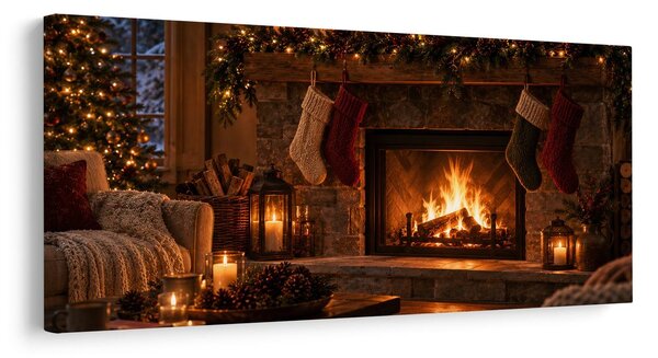 Quadro su tela – Interno festivo con calze