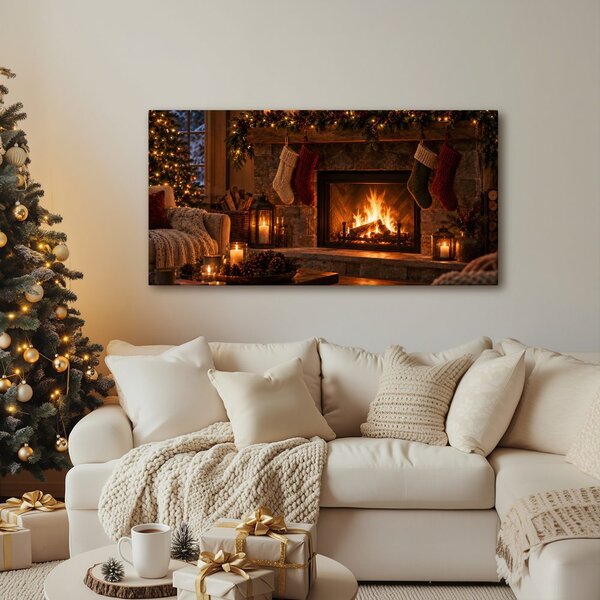 Quadro su tela – Interno festivo con calze