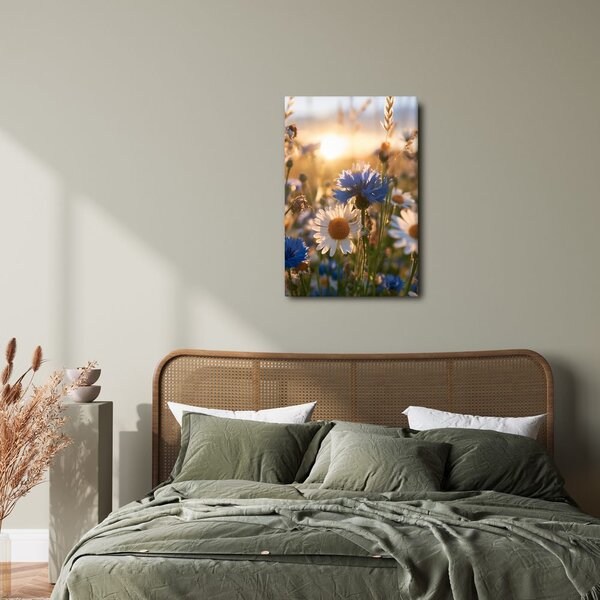 Quadro su tela – Margherite e fiordalisi al sole