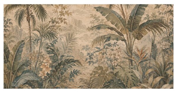 Quadro su tela – Vegetazione esotica in stile vintage