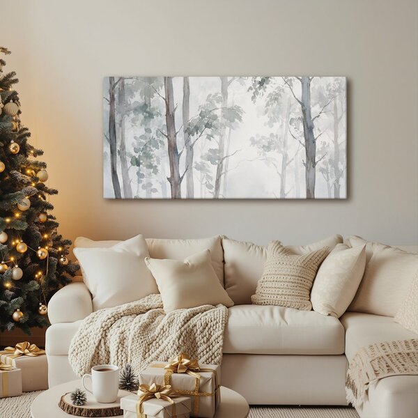 Quadro su tela – Delicata foschia tra gli alberi