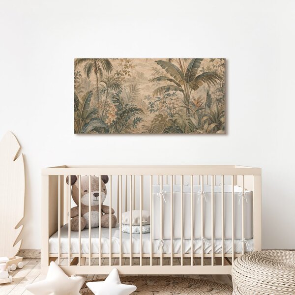 Quadro su tela – Vegetazione esotica in stile vintage