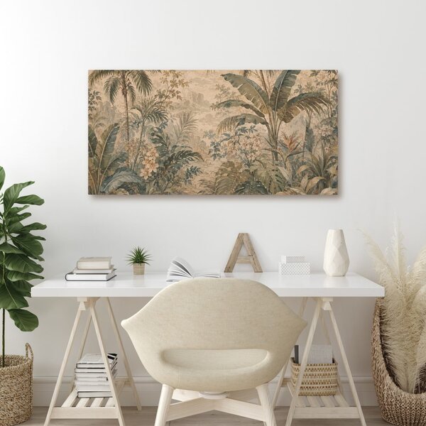 Quadro su tela – Vegetazione esotica in stile vintage