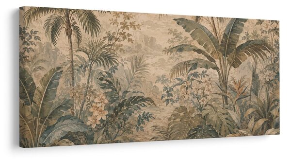 Quadro su tela – Vegetazione esotica in stile vintage