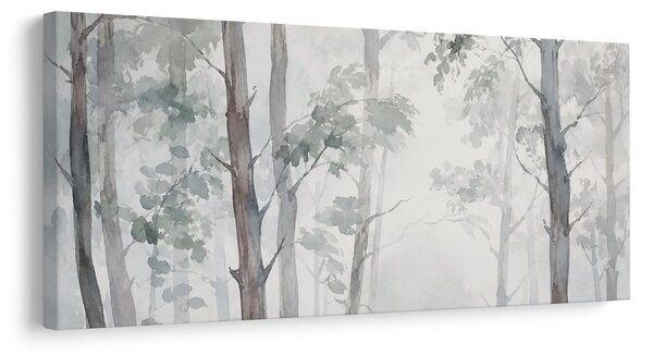 Quadro su tela – Delicata foschia tra gli alberi
